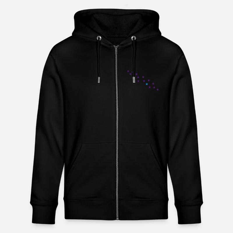 falling stars - Stanley/Stella CULTIVATOR  Unisex Organic Hooded Jacket - black
