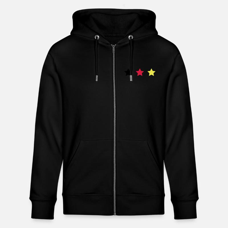Deutschland Sterne - Stanley/Stella Unisex Bio-Kapuzenjacke CULTIVATOR  - Schwarz