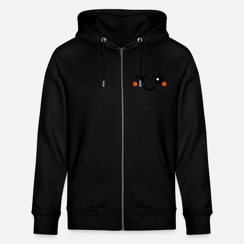 cute_face - Veste à capuche bio CULTIVATOR Stanley/Stella Unisexe - noir