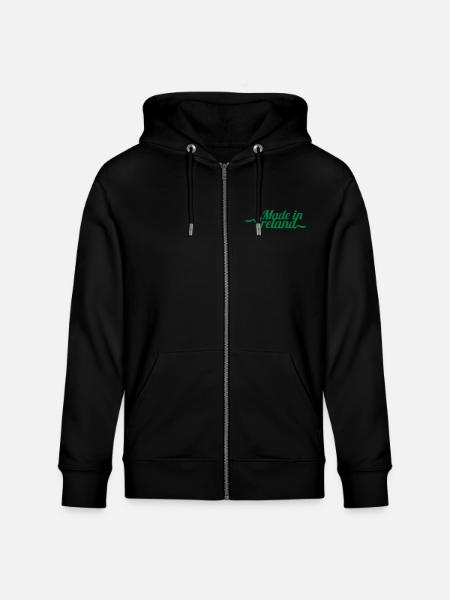 MADE IN IRELAND - Stanley/Stella CULTIVATOR  Unisex Organic Hooded Jacket - black