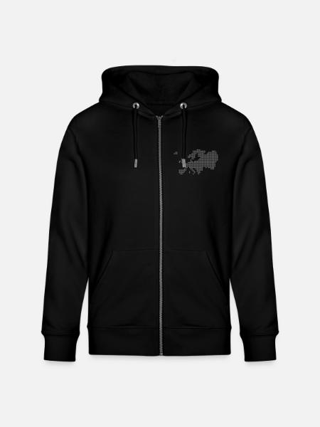 Marseille Nice Toulon Cannes - Stanley/Stella CULTIVATOR  Unisex Organic Hooded Jacket - black