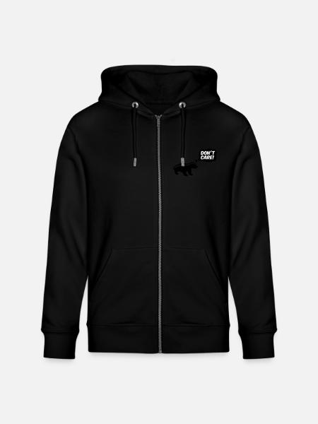 honey_badger_dont_care_2 - Stanley/Stella CULTIVATOR Unisex Organic Hooded Jacket - black