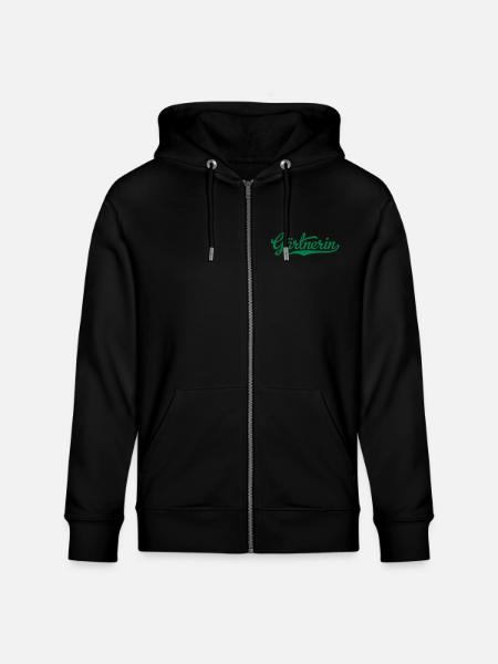 Gärtnerin - Stanley/Stella Unisex Bio-Kapuzenjacke CULTIVATOR  - Schwarz