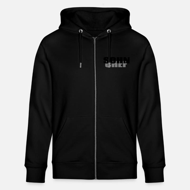 Sohn Chef - Stanley/Stella Unisex Bio-Kapuzenjacke CULTIVATOR  - Schwarz