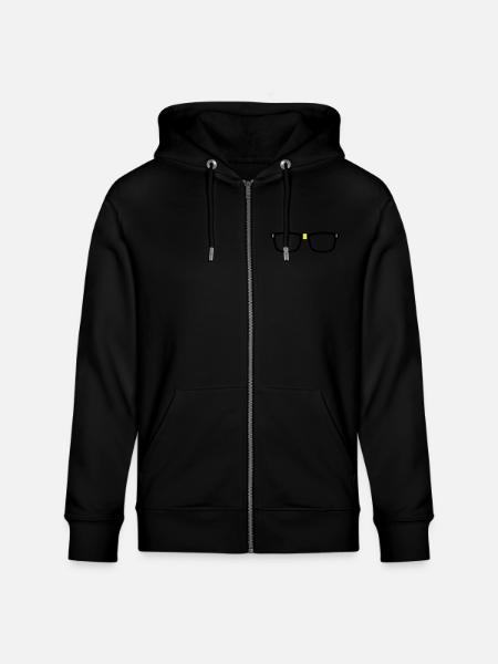glasses - Nerd - Stanley/Stella CULTIVATOR  Unisex Organic Hooded Jacket - black