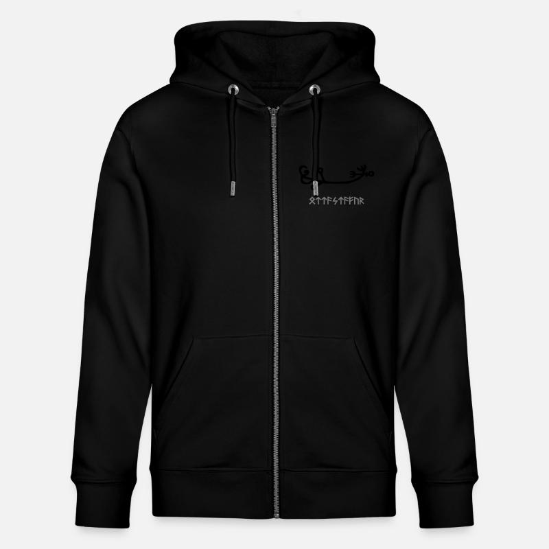 Wikinger Rune - Stanley/Stella Unisex Bio-Kapuzenjacke CULTIVATOR  - Schwarz