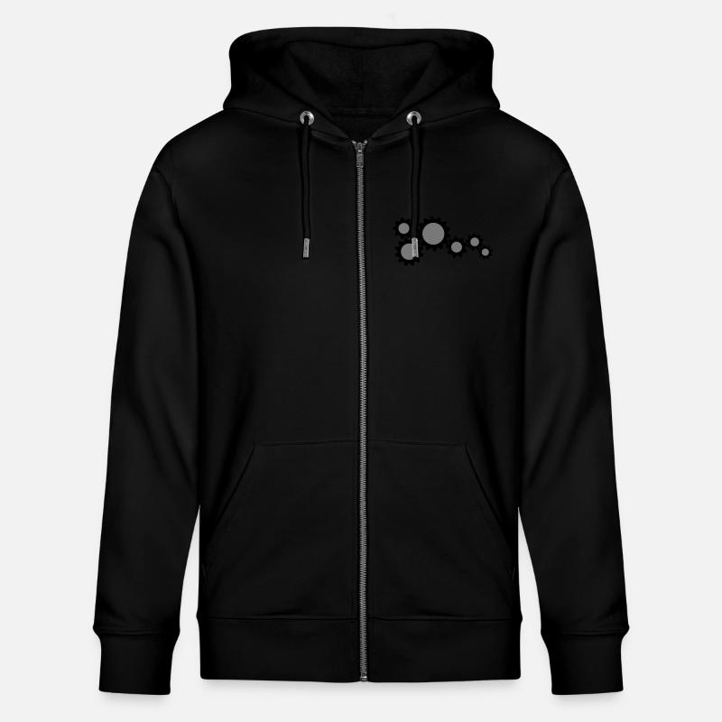 Zahnrader, Getriebe - Stanley/Stella Unisex Bio-Kapuzenjacke CULTIVATOR  - Schwarz