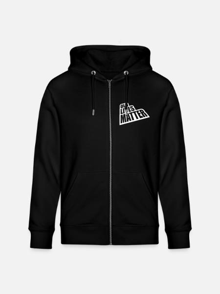 old lives matter quote - Stanley/Stella CULTIVATOR Unisex Organic Hooded Jacket - black