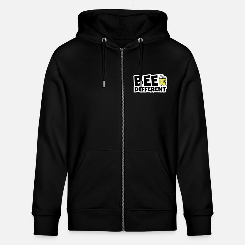 bee citation différente - Veste à capuche bio CULTIVATOR Stanley/Stella Unisexe - noir