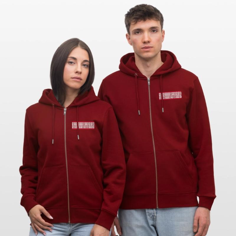 Binary Code Program Language Stanley/Stella CULTIVATOR  Unisex Organic Hooded Jacket