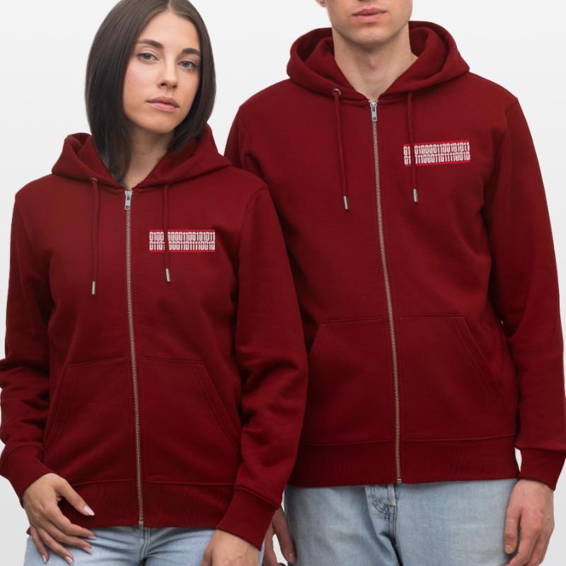 Binary Code Program Language Stanley/Stella CULTIVATOR  Unisex Organic Hooded Jacket