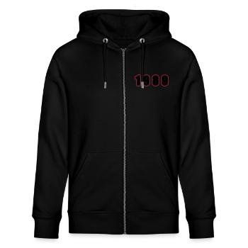 1989 Year Birthday - Stanley/Stella CULTIVATOR  Unisex Organic Hooded Jacket - black - Front - Nico (186cm) & Anna (173cm)