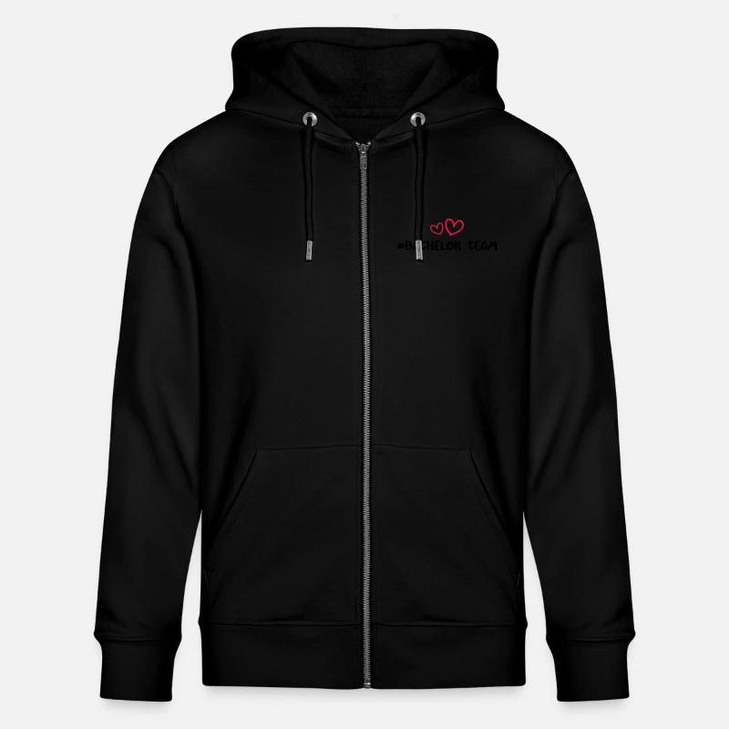 bachelor team herz - Stanley/Stella Unisex Bio-Kapuzenjacke CULTIVATOR  - Schwarz