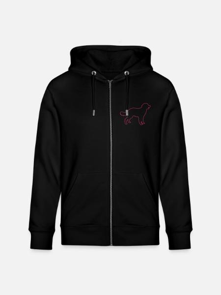 hund - Stanley/Stella Unisex Bio-Kapuzenjacke CULTIVATOR - Schwarz