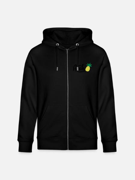 Aloha Pineapple - Stanley/Stella CULTIVATOR  Unisex Organic Hooded Jacket - black
