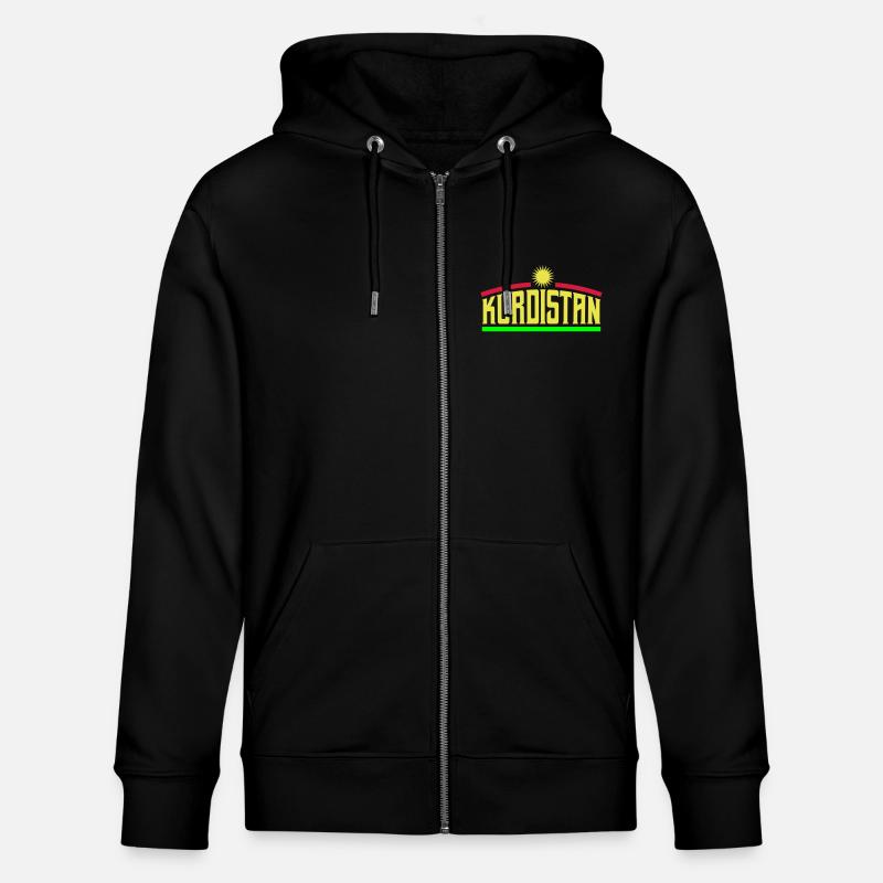 Kurdistan - Veste à capuche bio CULTIVATOR Stanley/Stella Unisexe - noir