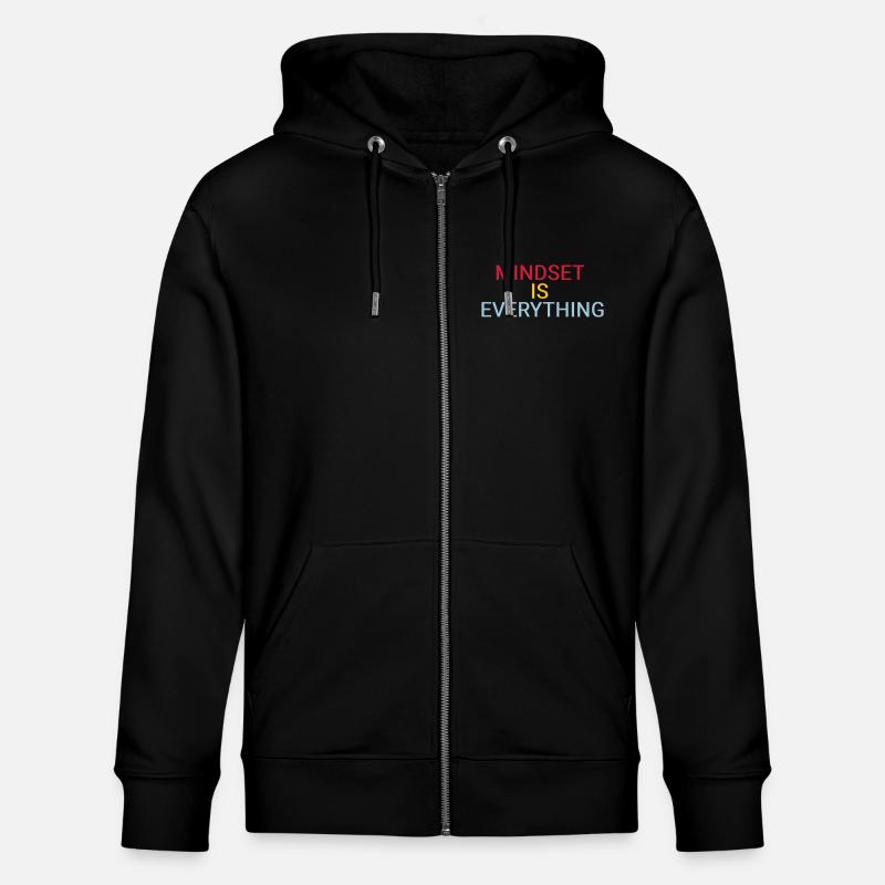 Mindset is everything - Stanley/Stella CULTIVATOR  Unisex Organic Hooded Jacket - black