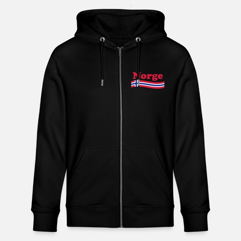 Norvège Drapeau Norvège - Veste à capuche bio CULTIVATOR Stanley/Stella Unisexe - noir