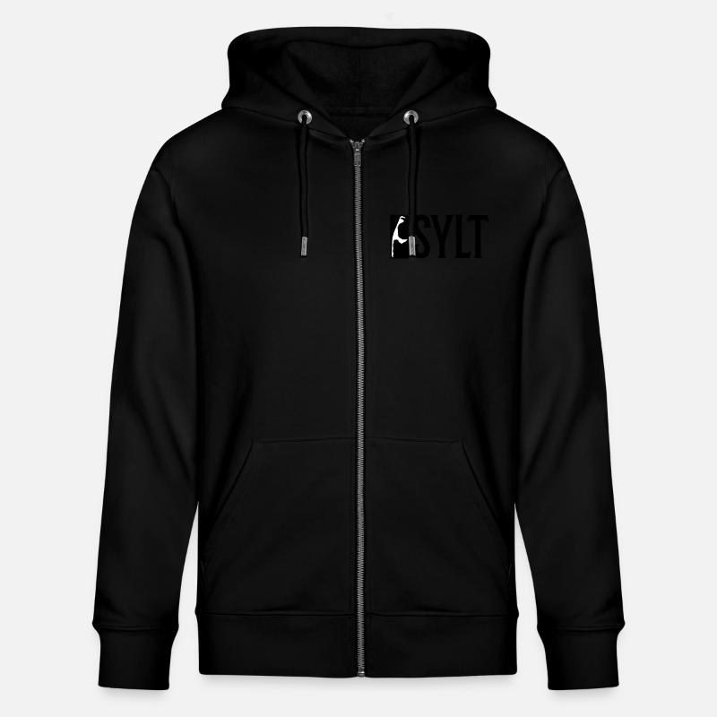 Sylt Urlaub - Stanley/Stella Unisex Bio-Kapuzenjacke CULTIVATOR  - Schwarz
