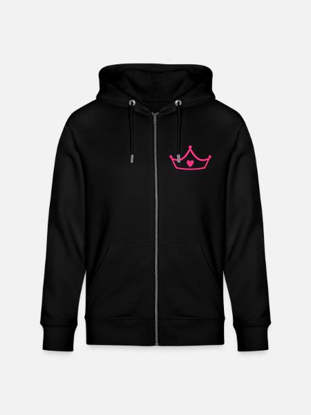 Couronne Princesse - Veste à capuche bio CULTIVATOR Stanley/Stella Unisexe - noir
