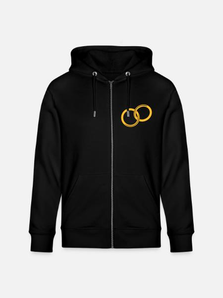 Wedding rings / / Golden Rings / / marriage - Stanley/Stella CULTIVATOR Unisex Organic Hooded Jacket - black