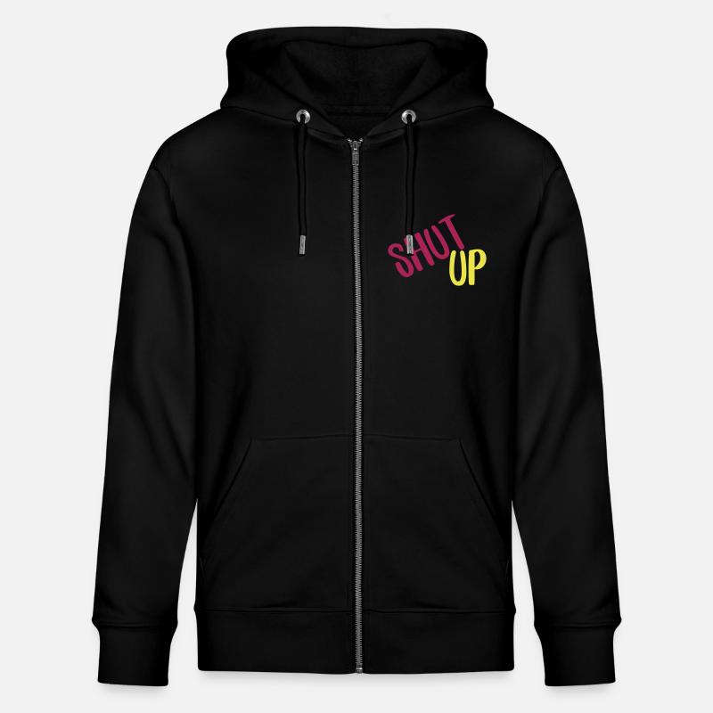 shut up - Stanley/Stella Unisex Bio-Kapuzenjacke CULTIVATOR  - Schwarz