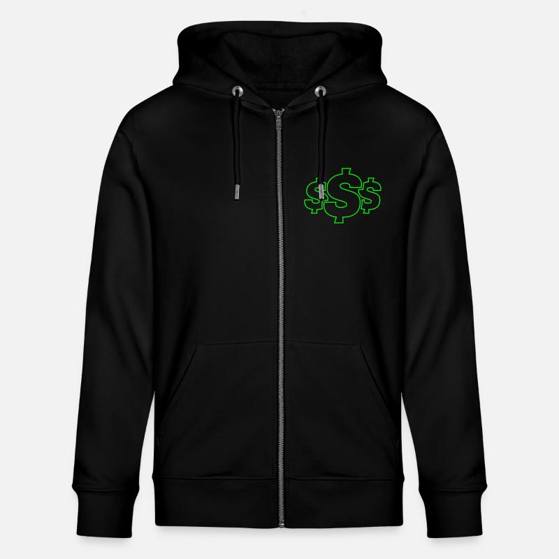 Symbole du dollar - Veste à capuche bio CULTIVATOR Stanley/Stella Unisexe - noir