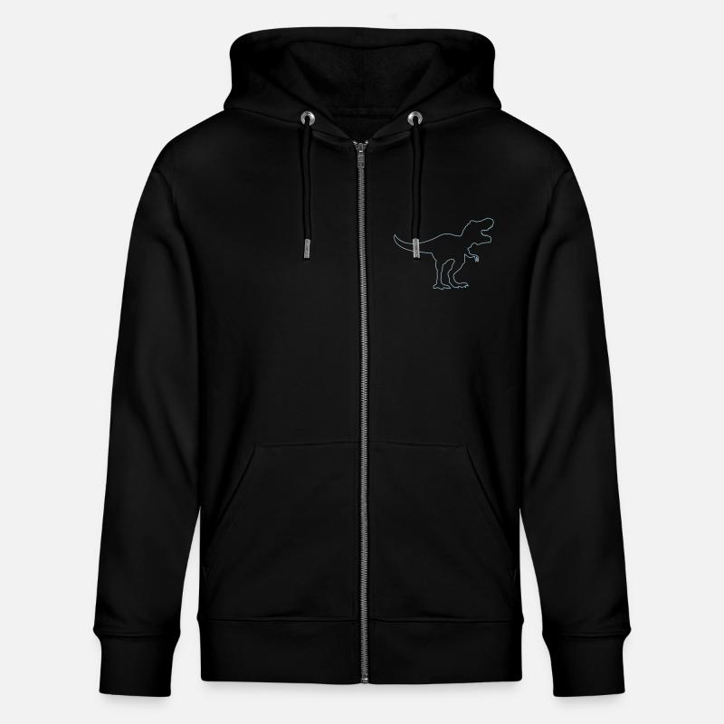 dinosaurier trex - Stanley/Stella Unisex Bio-Kapuzenjacke CULTIVATOR  - Schwarz