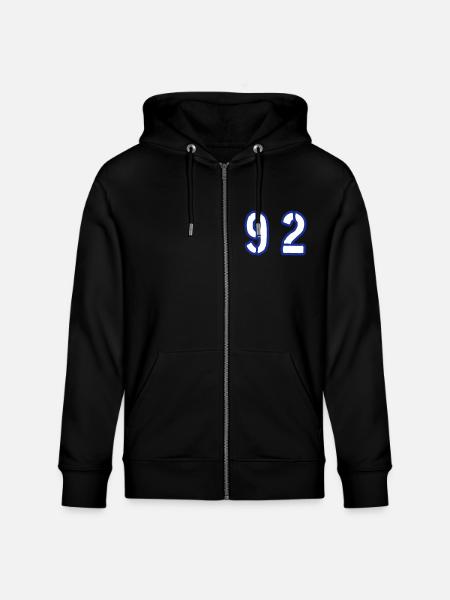 92 Number Symbol - Stanley/Stella CULTIVATOR Unisex Organic Hooded Jacket - black
