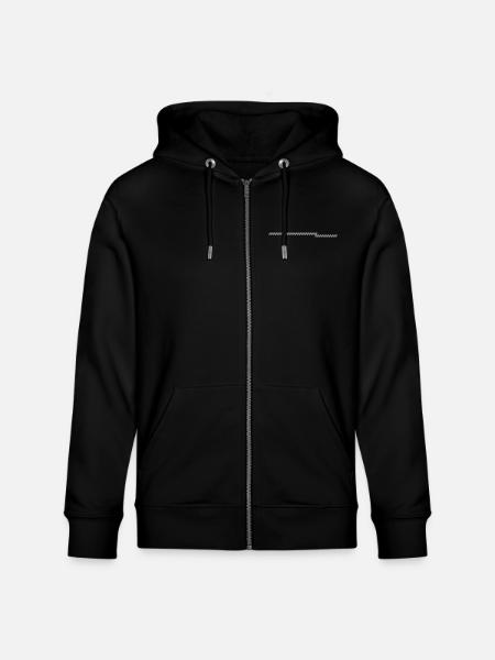 Zielflagge, Linie - Stanley/Stella Unisex Bio-Kapuzenjacke CULTIVATOR - Schwarz