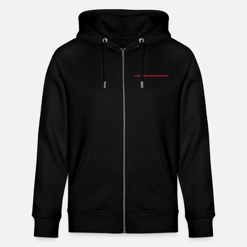2 gleiche Striche - Stanley/Stella Unisex Bio-Kapuzenjacke CULTIVATOR  - Schwarz