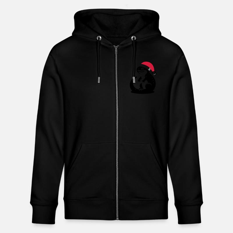 Lézard de Noël - Veste à capuche bio CULTIVATOR Stanley/Stella Unisexe - noir