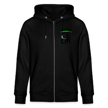 Work Office Home Office Loading - Stanley/Stella CULTIVATOR  Unisex Organic Hooded Jacket - black - Front - Nico (186cm) & Anna (173cm)