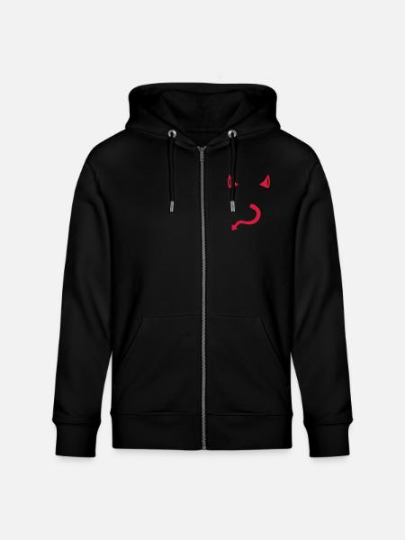 Devil - Stanley/Stella CULTIVATOR  Unisex Organic Hooded Jacket - black