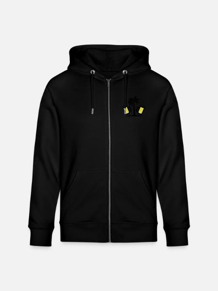 Beer Palm Trees Holiday - Stanley/Stella CULTIVATOR  Unisex Organic Hooded Jacket - black