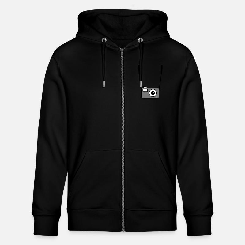 camera - Stanley/Stella CULTIVATOR  Unisex Organic Hooded Jacket - black