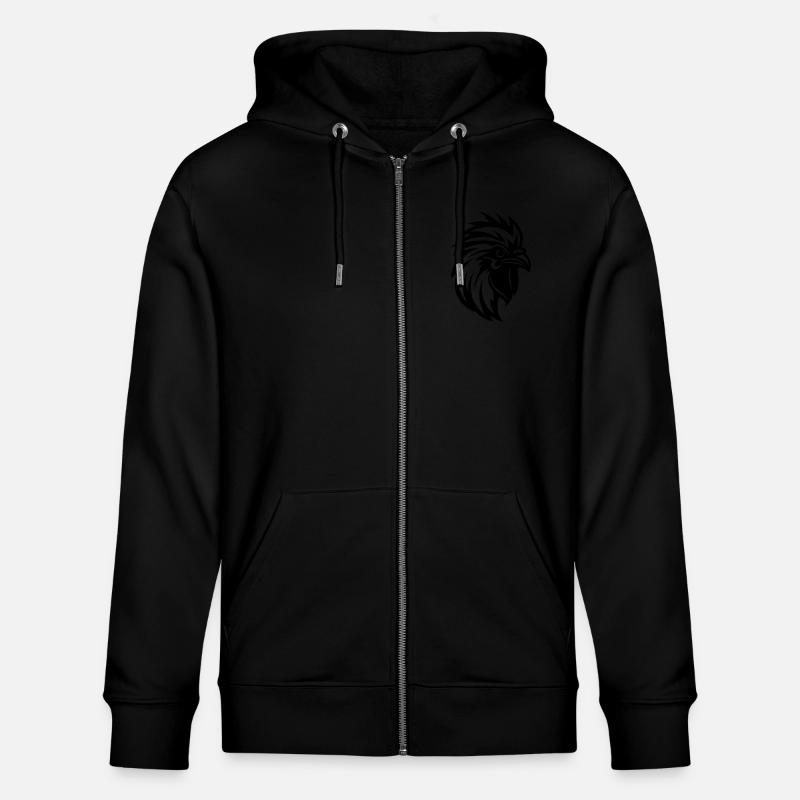 Hahn Kopf - Stanley/Stella Unisex Bio-Kapuzenjacke CULTIVATOR  - Schwarz