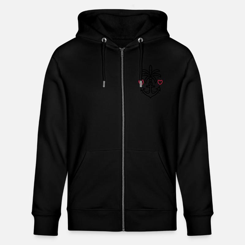 Anker Liebe Insel - Stanley/Stella Unisex Bio-Kapuzenjacke CULTIVATOR  - Schwarz