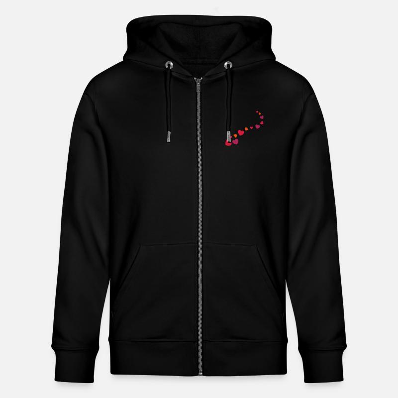 cœurs - Veste à capuche bio CULTIVATOR Stanley/Stella Unisexe - noir