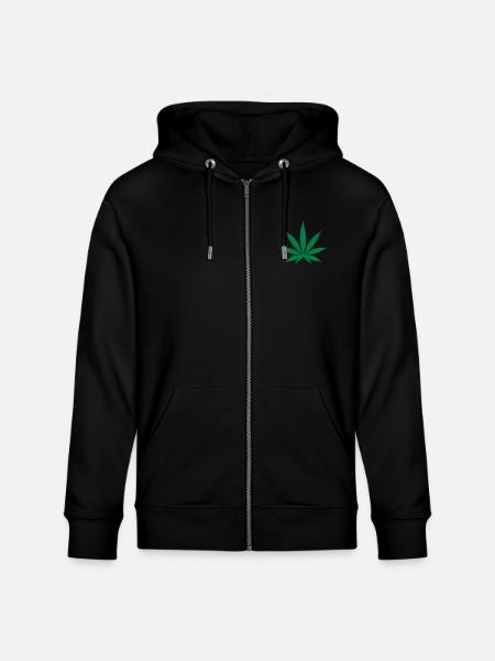 Marijuana - Stanley/Stella CULTIVATOR  Unisex Organic Hooded Jacket - black