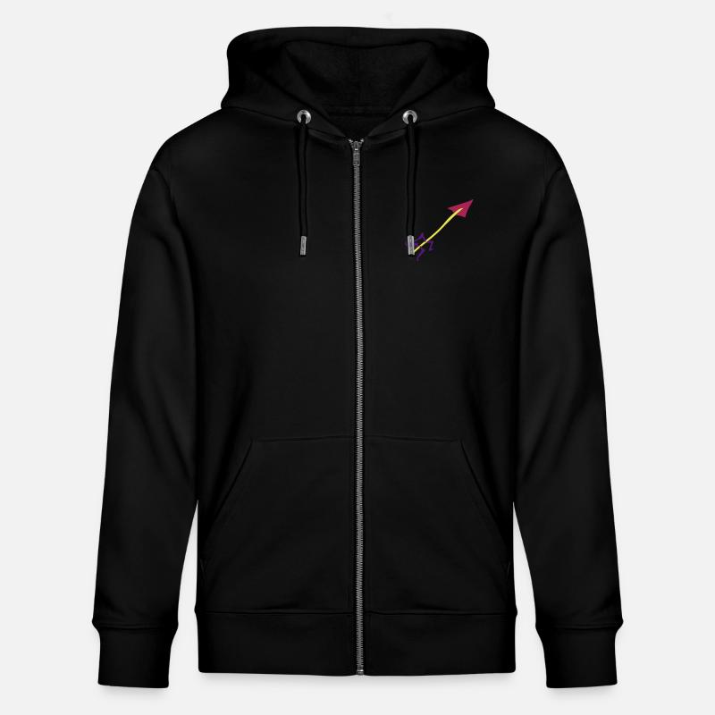 Symbole – Flèche - Veste à capuche bio CULTIVATOR Stanley/Stella Unisexe - noir