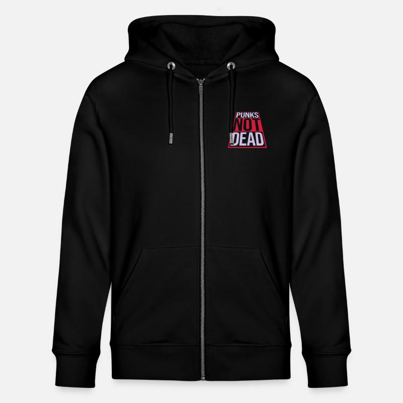 punks not dead Zitat - Stanley/Stella Unisex Bio-Kapuzenjacke CULTIVATOR  - Schwarz