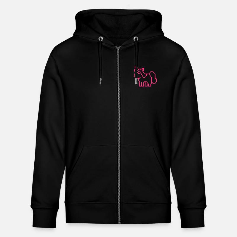 licorne pixel - Veste à capuche bio CULTIVATOR Stanley/Stella Unisexe - noir