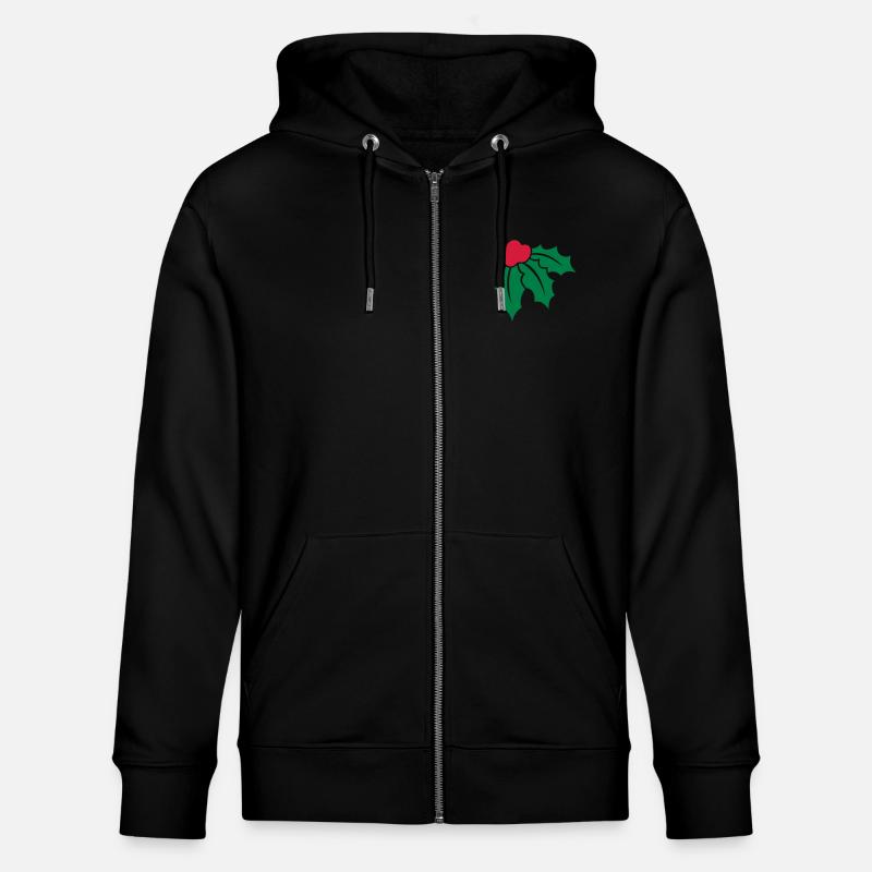 Weihnachtsstechpalme 2 - Stanley/Stella Unisex Bio-Kapuzenjacke CULTIVATOR  - Schwarz