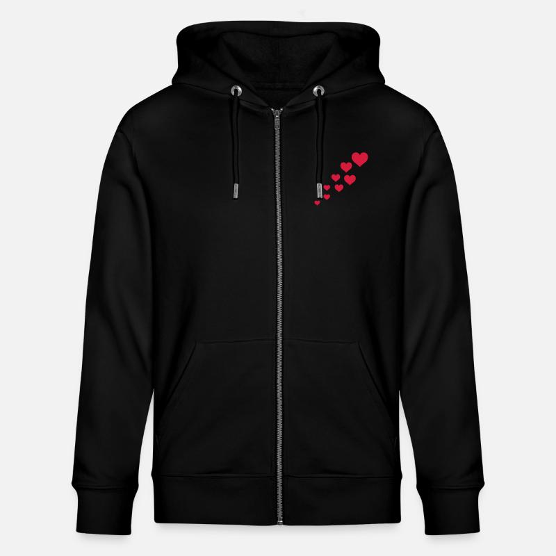 hearts - Stanley/Stella Unisex Bio-Kapuzenjacke CULTIVATOR  - Schwarz