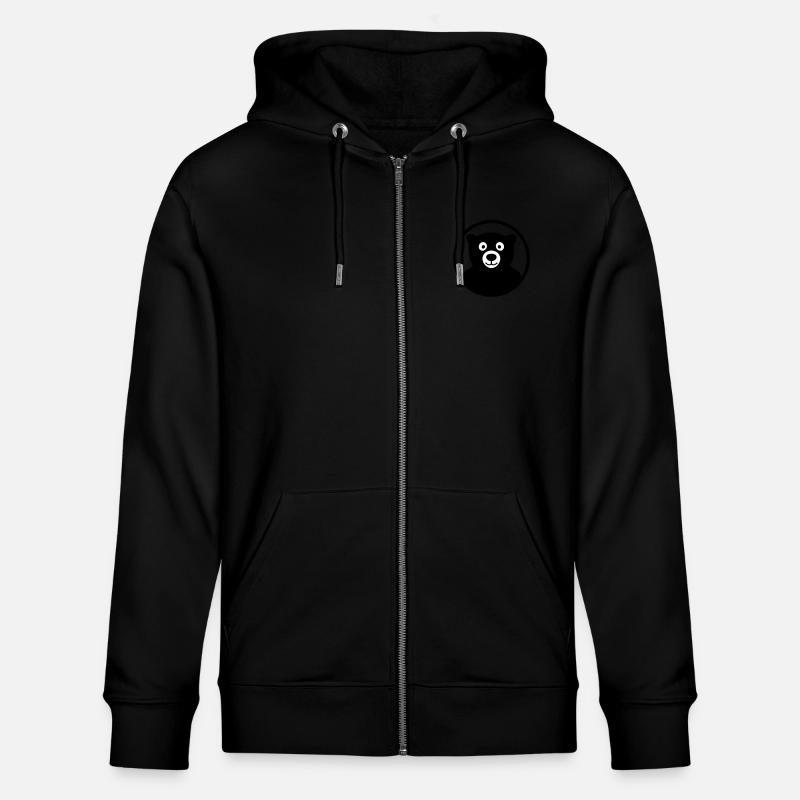 bear_a_04_2012_2c - Stanley/Stella Unisex Bio-Kapuzenjacke CULTIVATOR  - Schwarz