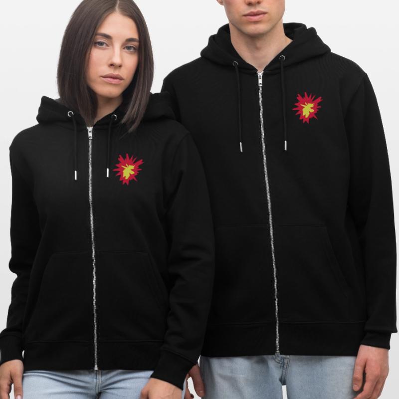 fire flame hot tnt dynamite explode explosi Stanley/Stella CULTIVATOR  Unisex Organic Hooded Jacket