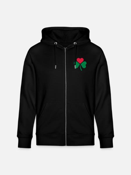 Shamrock - Stanley/Stella Unisex Bio-Kapuzenjacke CULTIVATOR - Schwarz