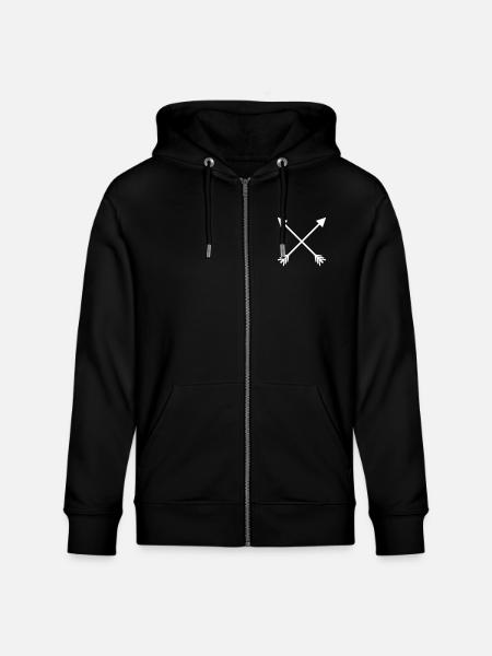 Flèches croisées - Veste à capuche bio CULTIVATOR Stanley/Stella Unisexe - noir