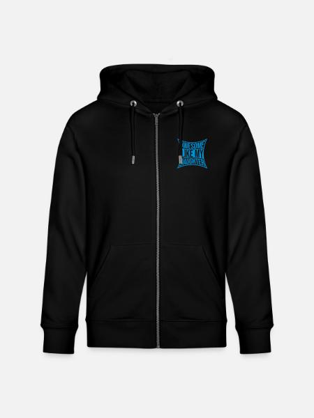Awesome Like My Daughter - Stanley/Stella CULTIVATOR Unisex Organic Hooded Jacket - black